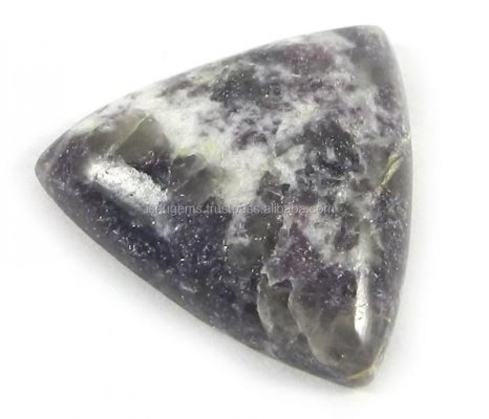 Image of 3.85 gms Natural Lepidolite 22mm Trillion Cab gemstone for jewellery IG0841