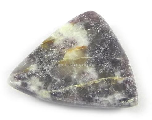 385 gms Natural Lepidolite 22mm Trillion Cab gemstone for jewellery IG0841