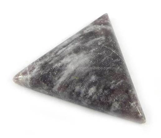 Wholesale High Quality Natural Lepidolite 24x24mm Triangle Cabochon 430 gms Loose Gemstone for Jewelry