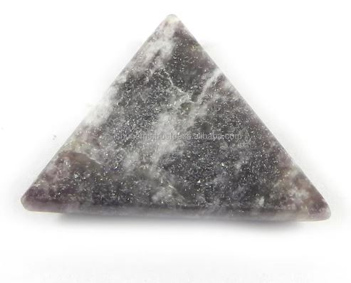 Wholesale High Quality Natural Lepidolite 24x24mm Triangle Cabochon 430 gms Loose Gemstone for Jewelry