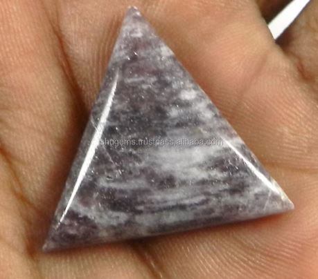 Wholesale High Quality Natural Lepidolite 24x24mm Triangle Cabochon 430 gms Loose Gemstone for Jewelry