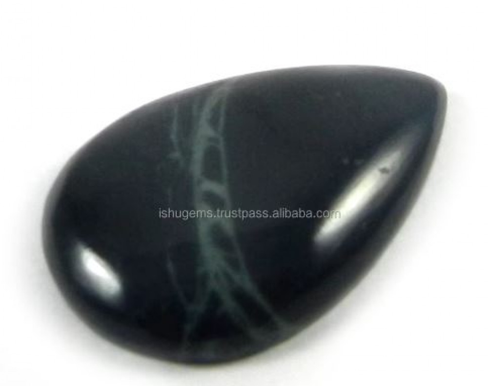 Image of 4.25 Gms Natural Vivianite Jasper 20x30mm Pear Cut Cabochon Gemstone for Jewelry Ishu Gems IG0857