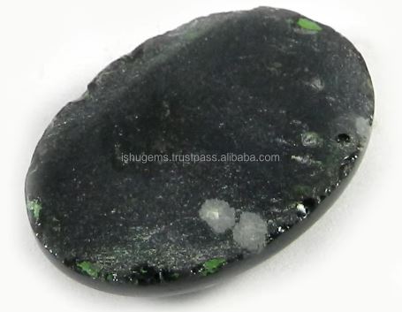 Natural Perfect Quality Snow flake obsidian 745 gms Oval Cab 20x31mm gemstone for jewellery IG0859
