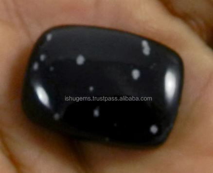 High Quality 410 gms Natural Snow flake obsidian 16x22mm Cushion Rectangle Cabochon gemstone for jewelry