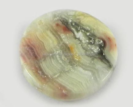 vNatural Crazy Lace Agate 18mm Round Cabochon 370 gms Loose Gemstone For Jewelry Making