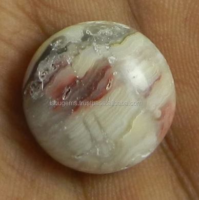 vNatural Crazy Lace Agate 18mm Round Cabochon 370 gms Loose Gemstone For Jewelry Making