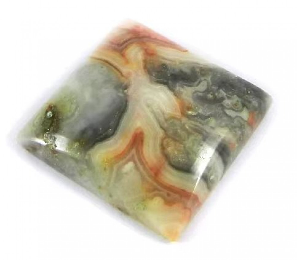 Image of Natural Crazy Lace Agate 20mm Square Cabochon Loose Gemstone For Jewelry