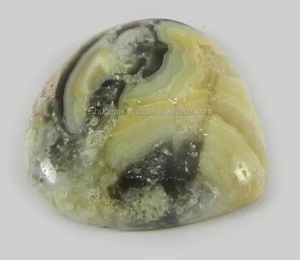 Perfect Quality Natural Crazy Lace Agate 370 gms Heart Cabochon 22mm Gemstone For Jewelry