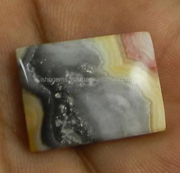 310 gms Natural Crazy Lace Agate 21x16mm Rectangle Cabochon Loose Gemstone For Jewelry