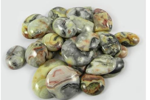 Christmas Sale  Exclusive 29 Pcs Natural Crazy Lace Agate 100 Gms Mix Cabochon Gemstone for Jewellery IG0880