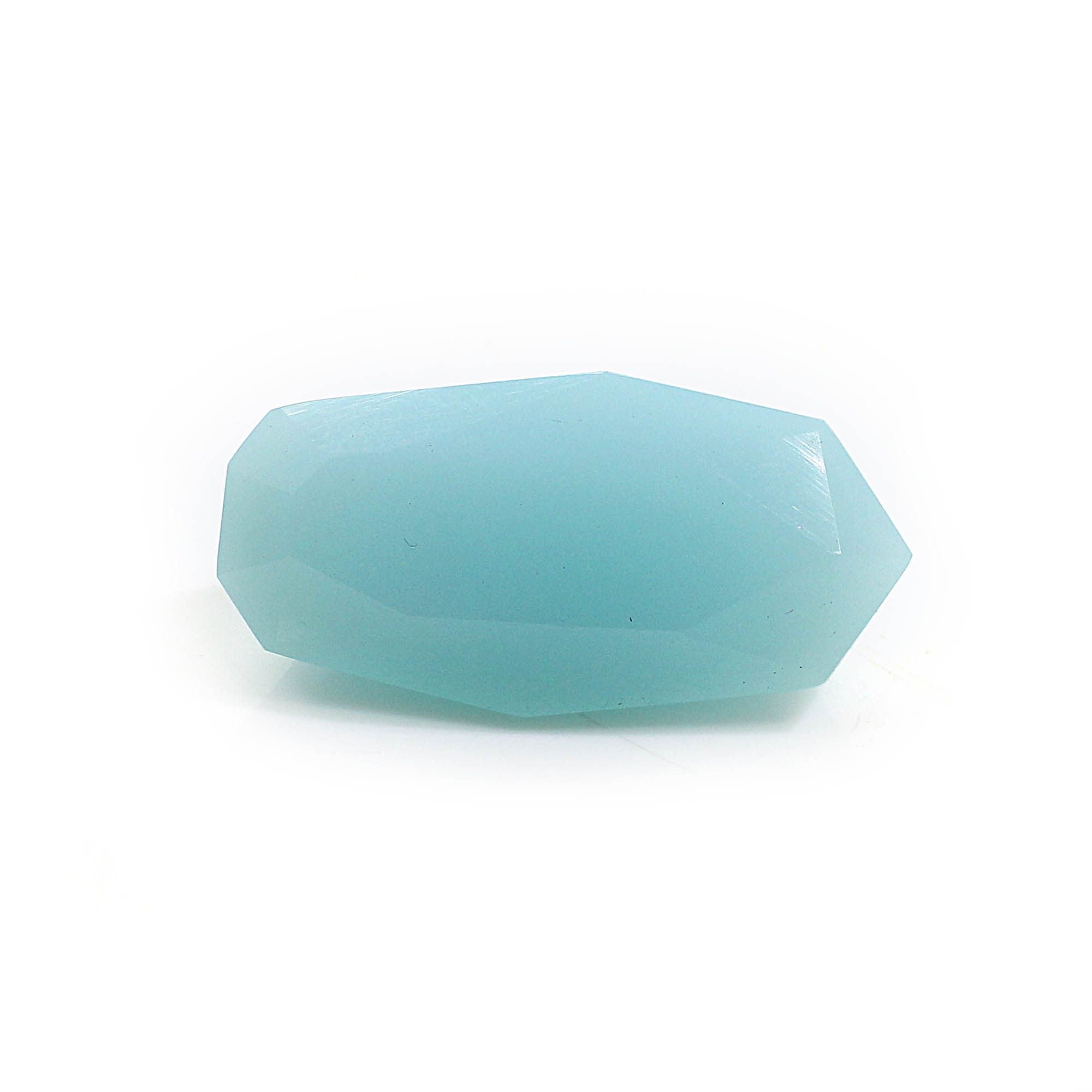 Natural Aqua Chalcedony 32x16mm Fancy Cut 3935 Cts