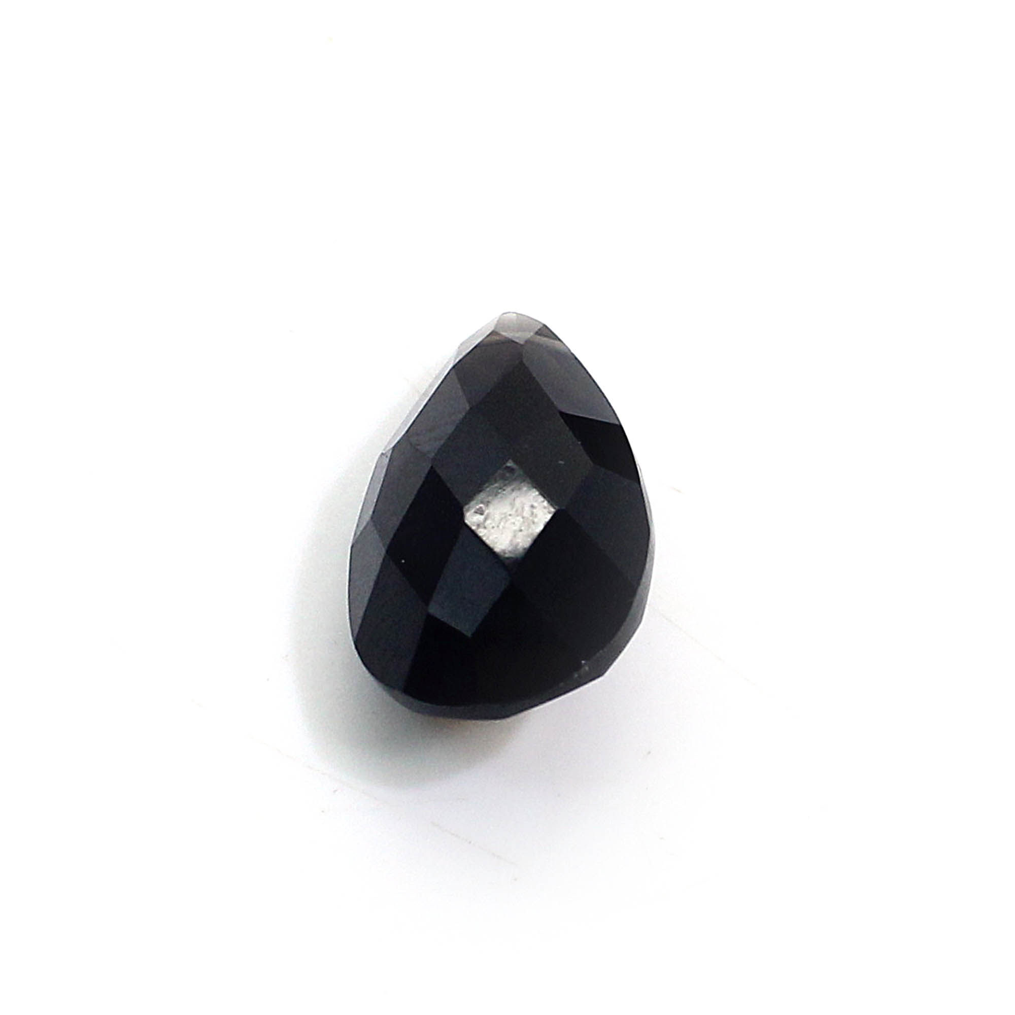 Natural Black Onyx 16x9mm Pear Briolette Cut With 08 mm Drilled 505 Cts