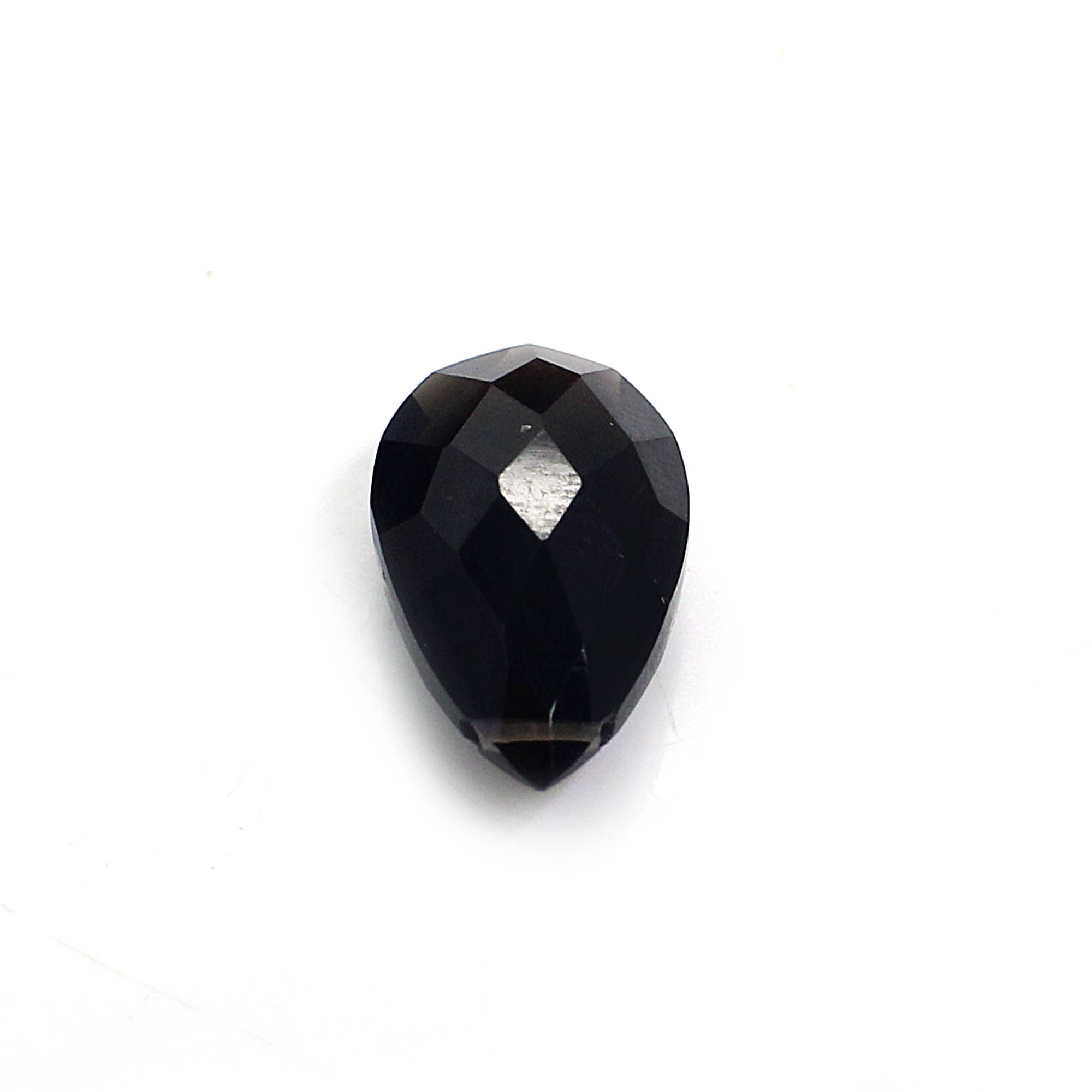 Natural Black Onyx 16x9mm Pear Briolette Cut With 08 mm Drilled 505 Cts