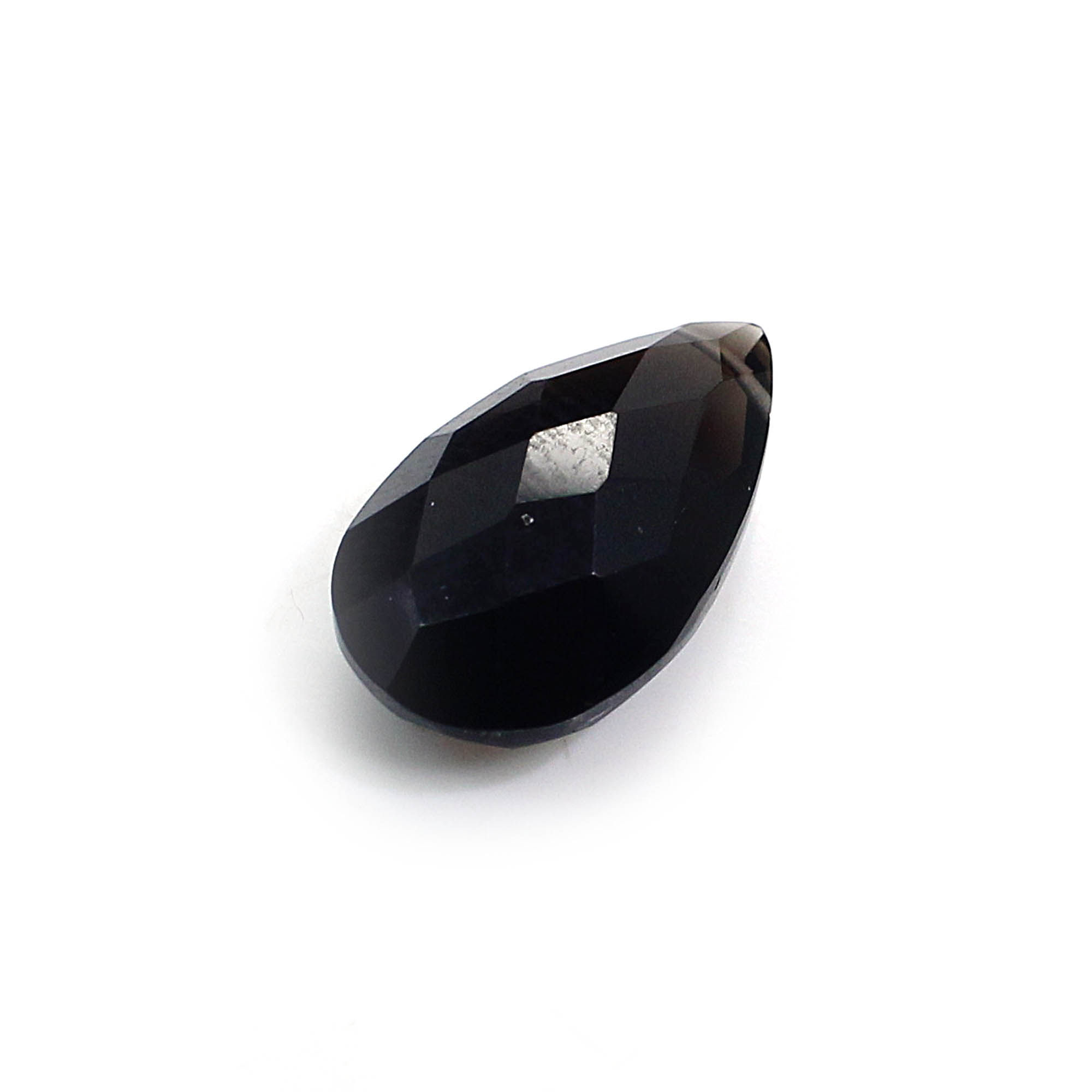 Natural Black Onyx 16x9mm Pear Briolette Cut With 08 mm Drilled 505 Cts