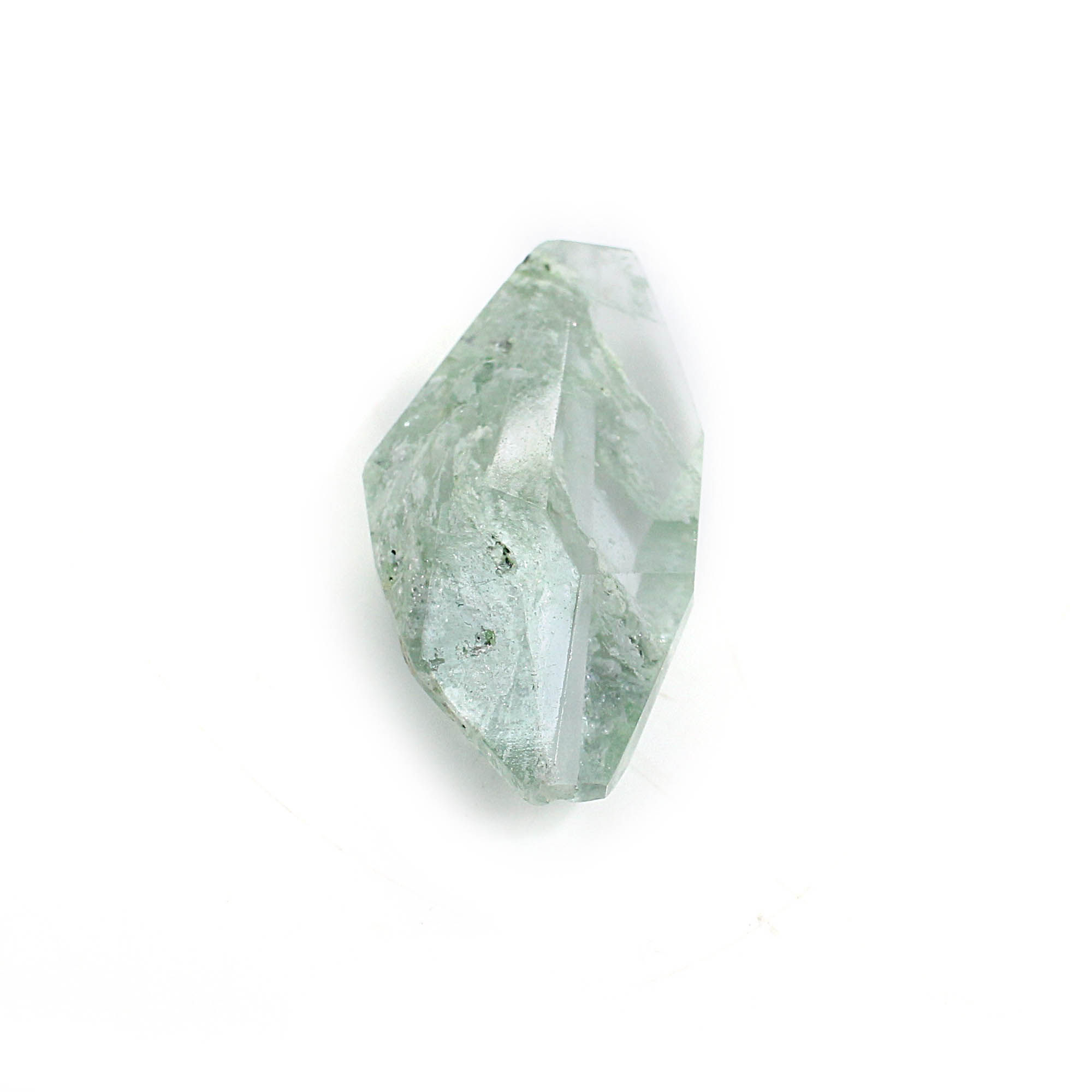 Aqua Crackle Glass 28x15mm Fancy Faceted Cut with 1mm Drilled 2260 Cts