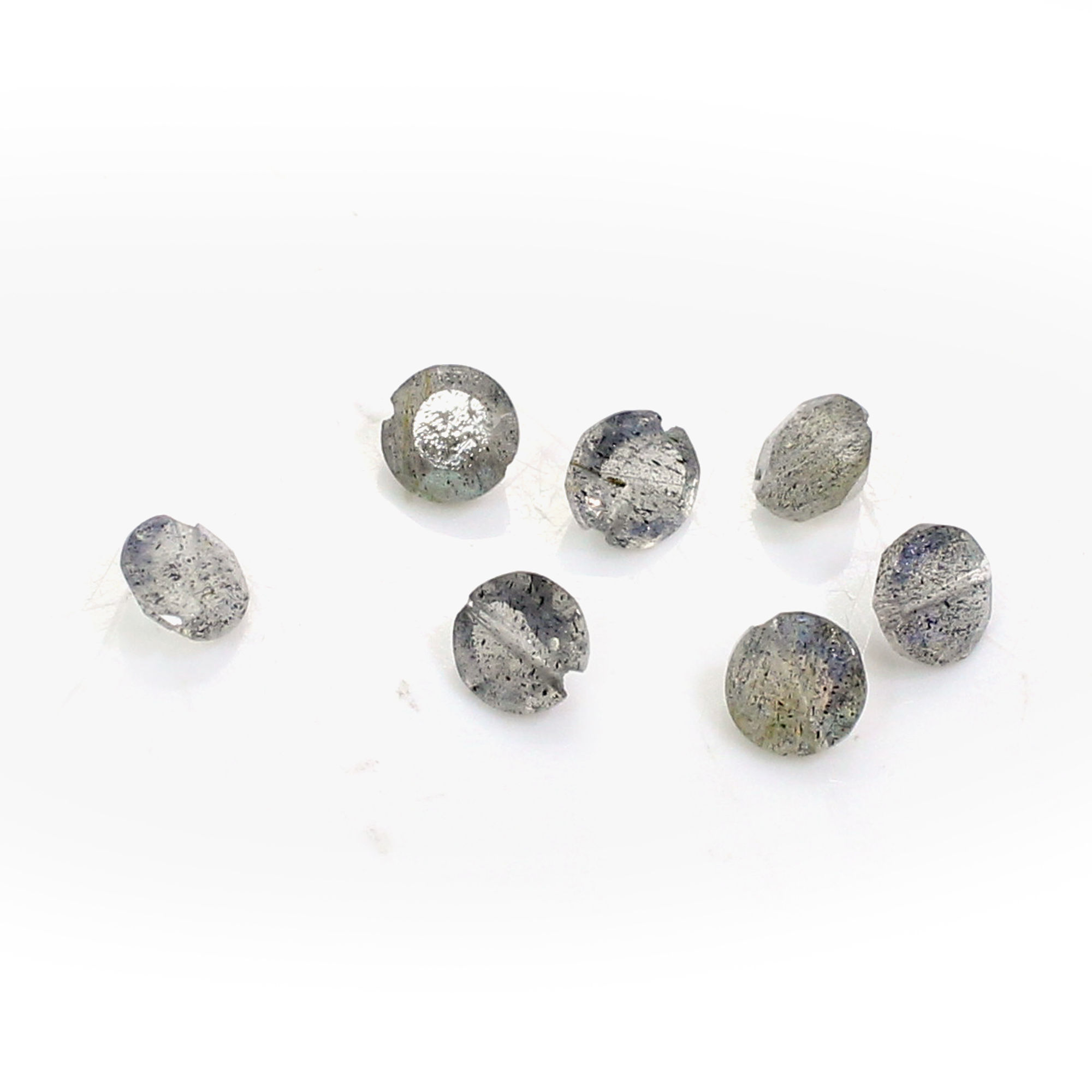 7 Pcs Natural Labradorite 4mm Round Cut with 050mm Drilled 200 Cts