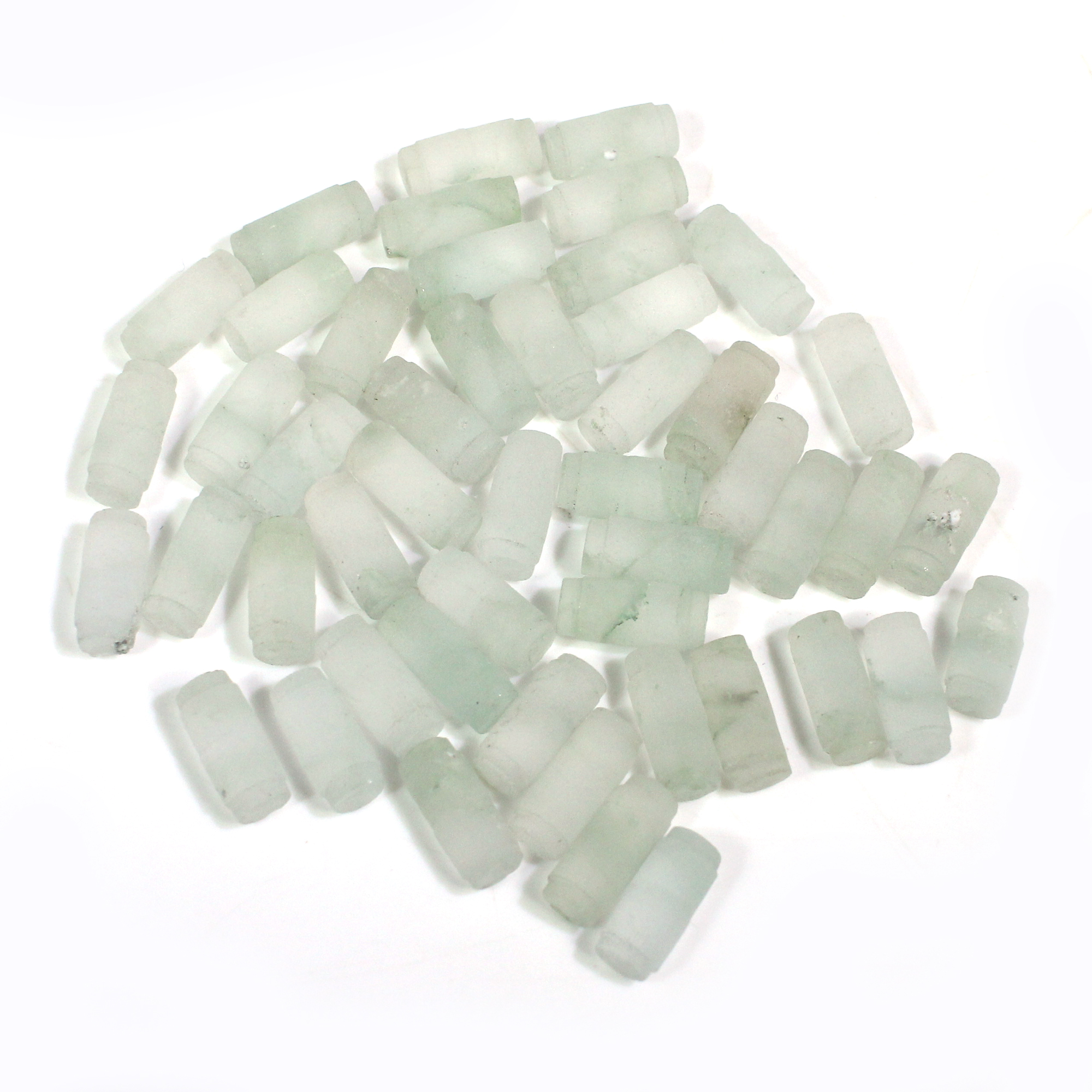 49 Pcs Natural Aqua Chalcedony 10x5mm Tube Smooth 9800 Cts