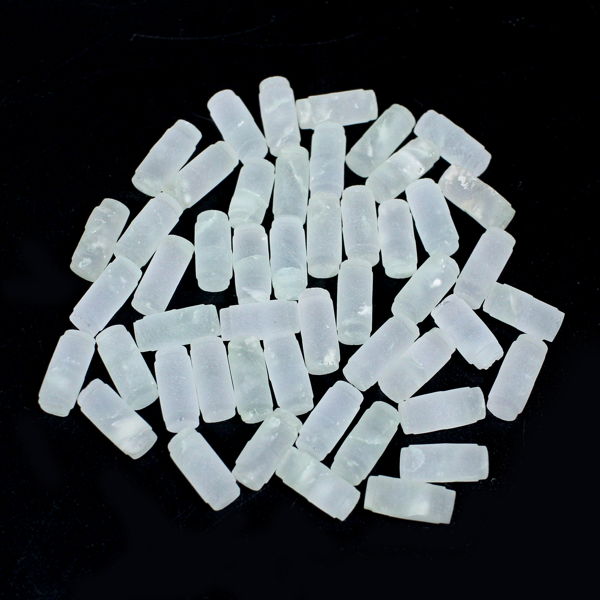 49 Pcs Natural Aqua Chalcedony 10x5mm Tube Smooth 9800 Cts