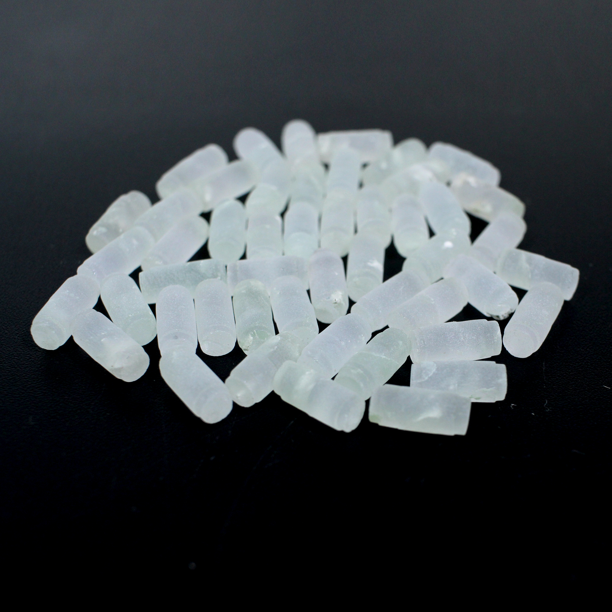 49 Pcs Natural Aqua Chalcedony 10x5mm Tube Smooth 9800 Cts