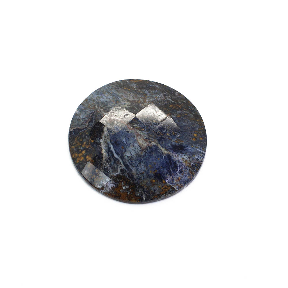 Natural Pietersite 29mm Round Checker Cut 2440 Cts