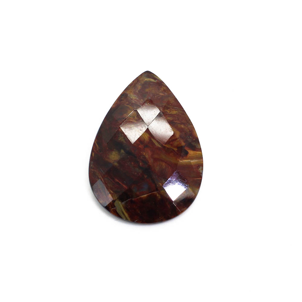 Natural Pietersite 29x20mm Pear Checker Cut 1420 Cts
