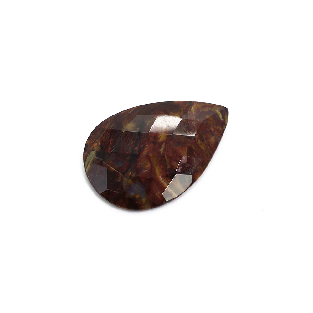 Natural Pietersite 29x20mm Pear Checker Cut 1420 Cts