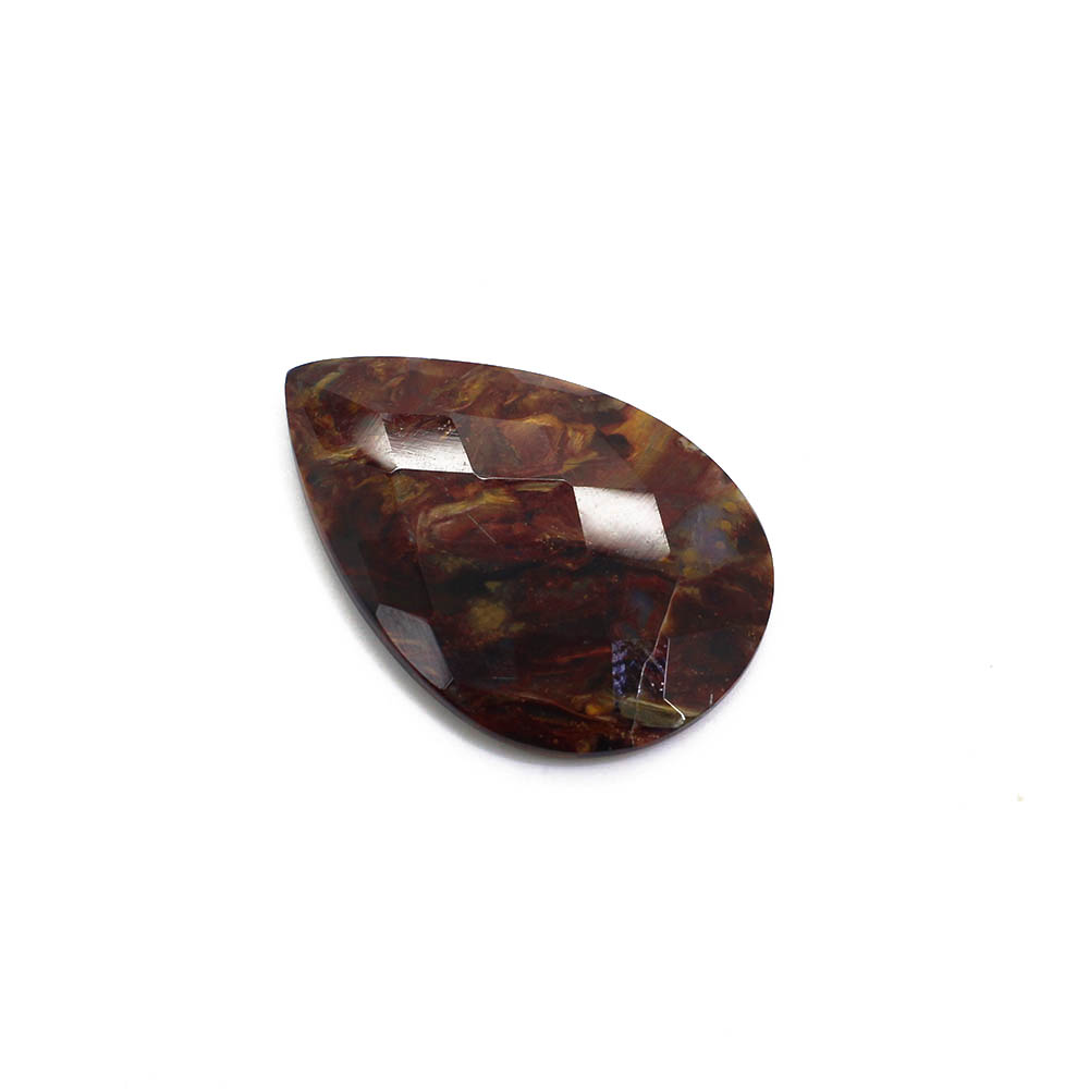 Natural Pietersite 29x20mm Pear Checker Cut 1420 Cts