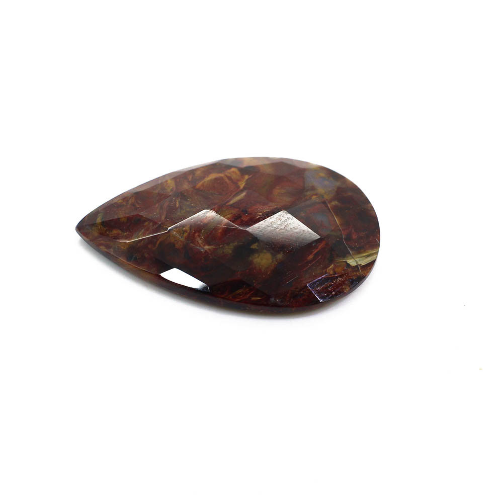 Natural Pietersite 29x20mm Pear Checker Cut 1420 Cts