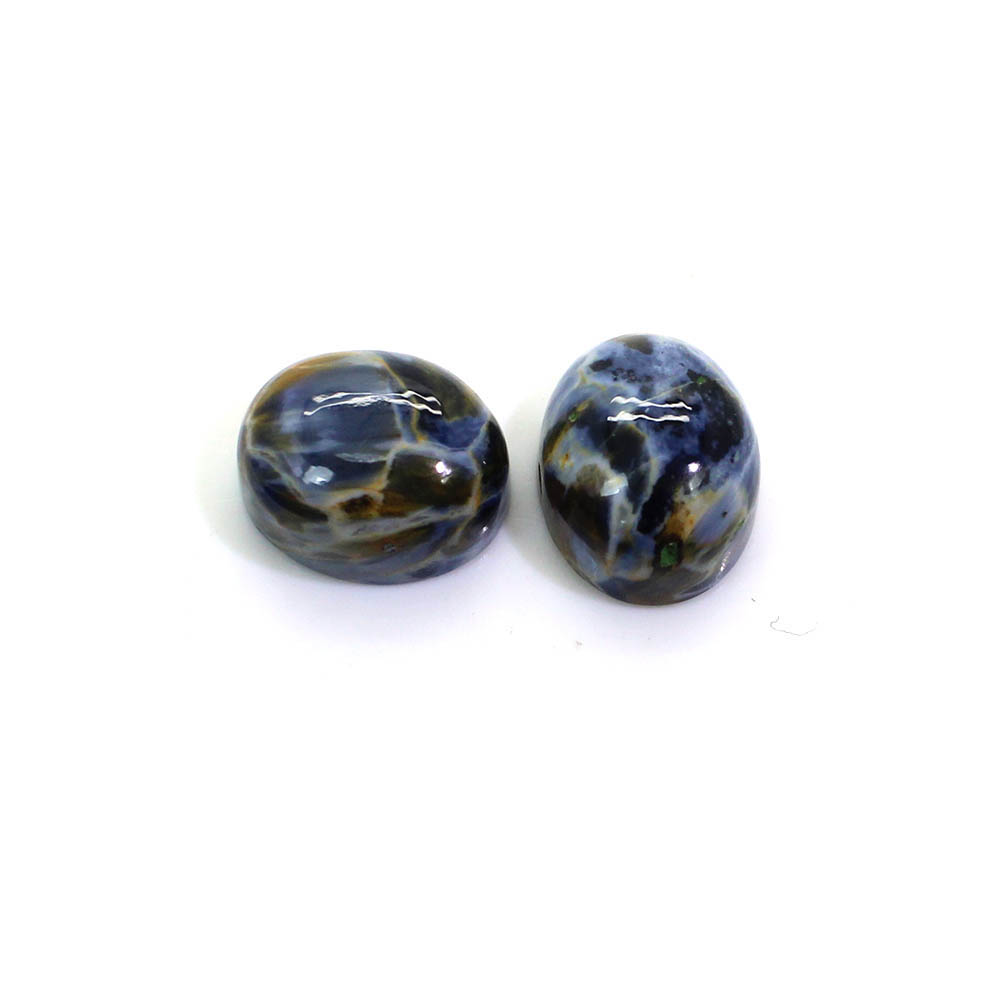 1 Pair Natural Pietersite 10x8mm Oval Cabochon 675 Cts