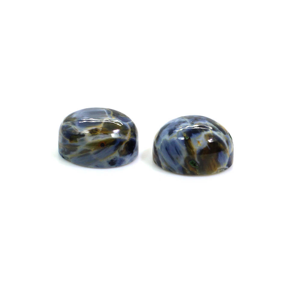 1 Pair Natural Pietersite 10x8mm Oval Cabochon 675 Cts