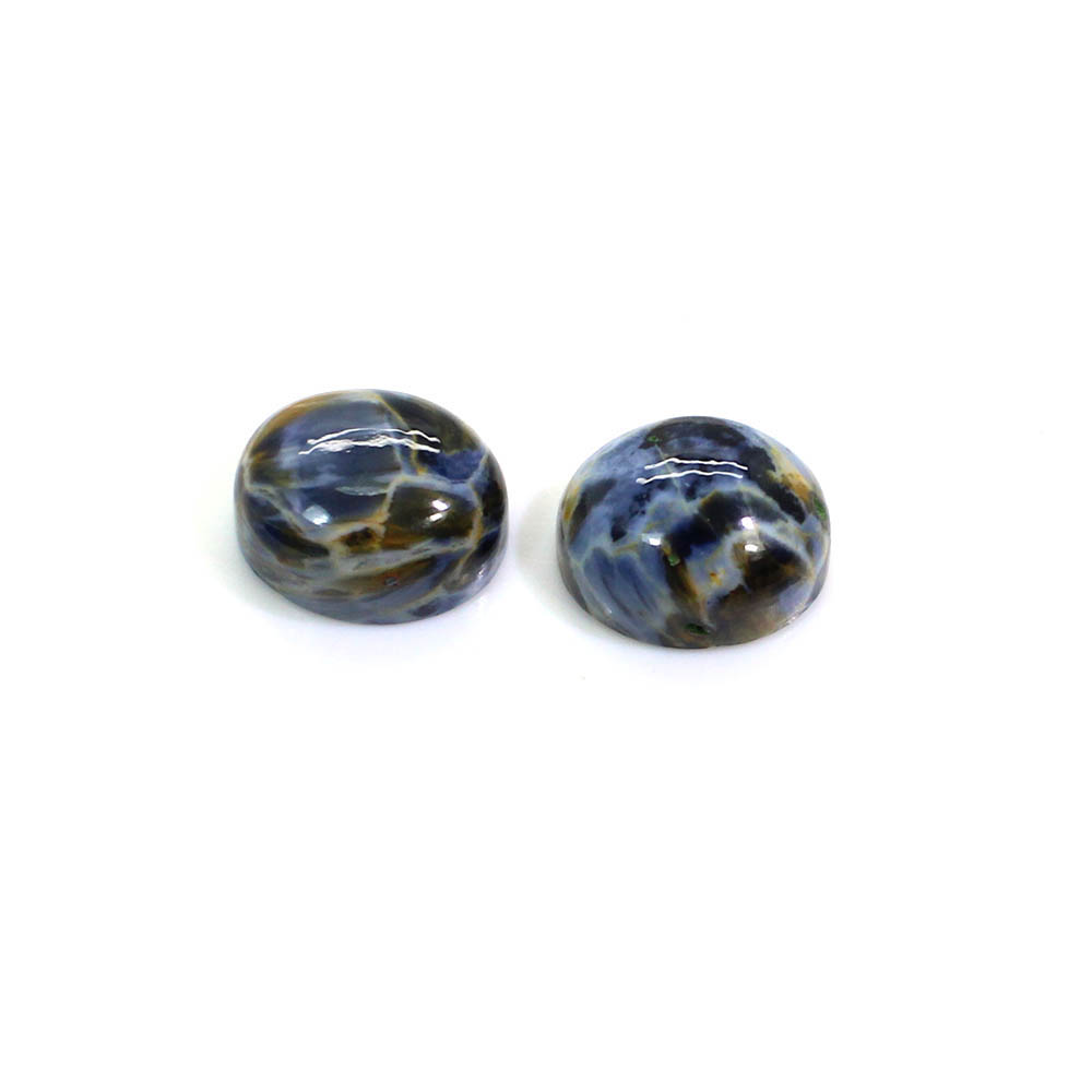 1 Pair Natural Pietersite 10x8mm Oval Cabochon 675 Cts