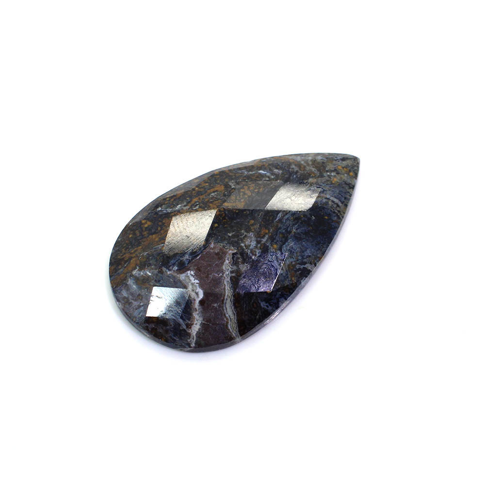 Natural Pietersite 34x20 Pear Checker Cut 2290 Cts
