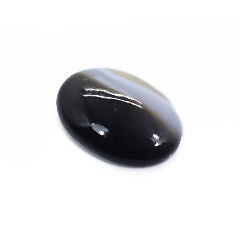 Natural Black Sard Onyx 28x19mm Oval Cabochon 2700 Cts
