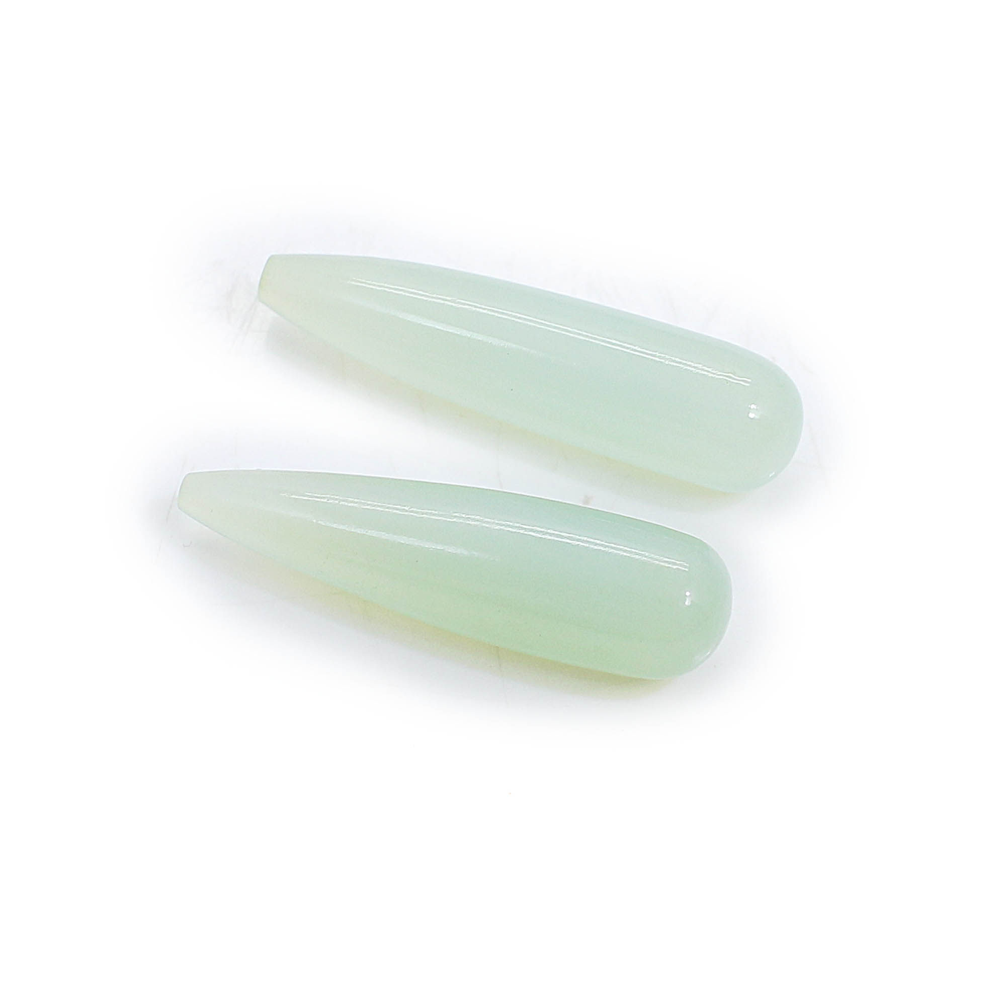 Natural Aqua Chalcedony 26x7mm Drop Smooth 1080 Cts