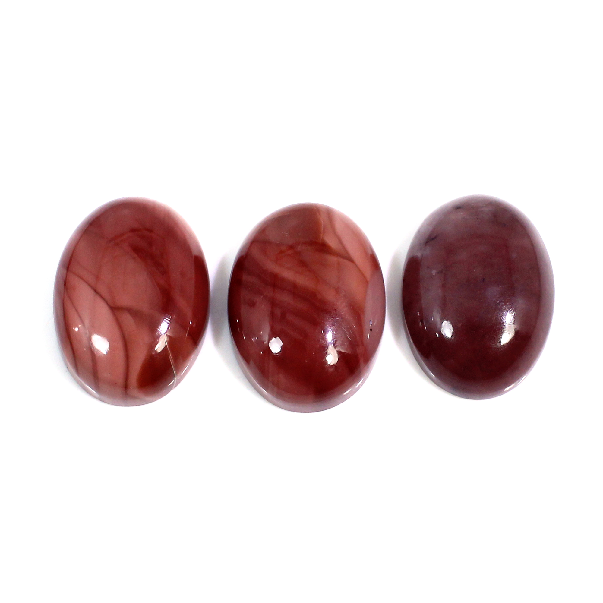 3 Pcs Natural Imperial Jasper 18x13mm Oval Cabochon 3505 Cts