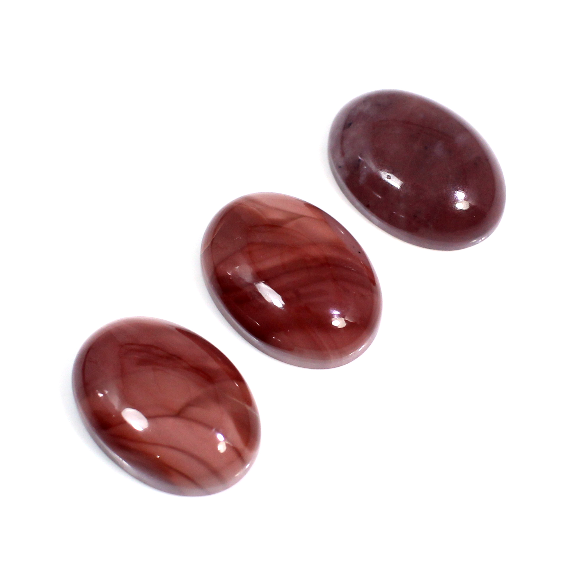 3 Pcs Natural Imperial Jasper 18x13mm Oval Cabochon 3505 Cts