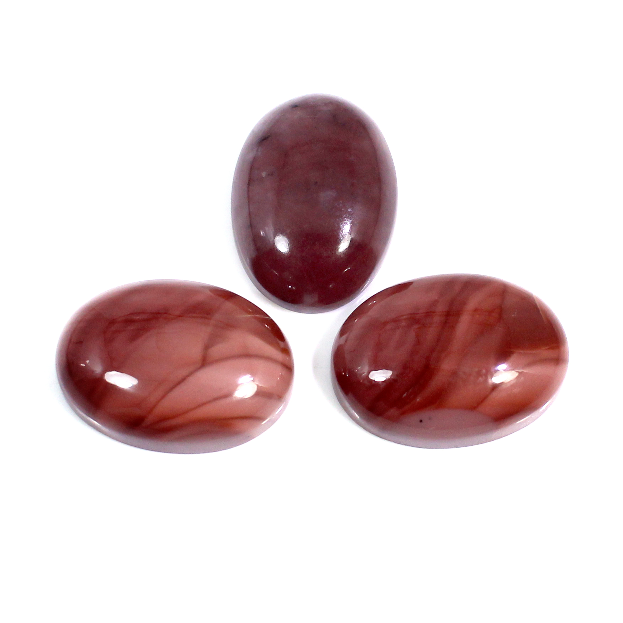 3 Pcs Natural Imperial Jasper 18x13mm Oval Cabochon 3505 Cts