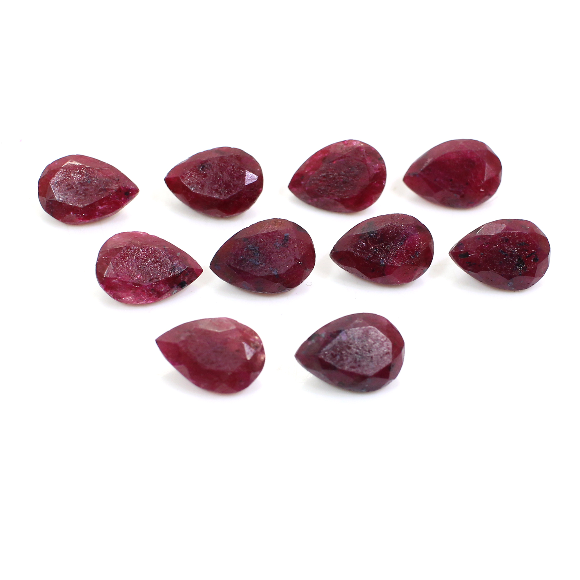 Natural Ruby Corundum 10x7mm Pear Cut 305 Cts