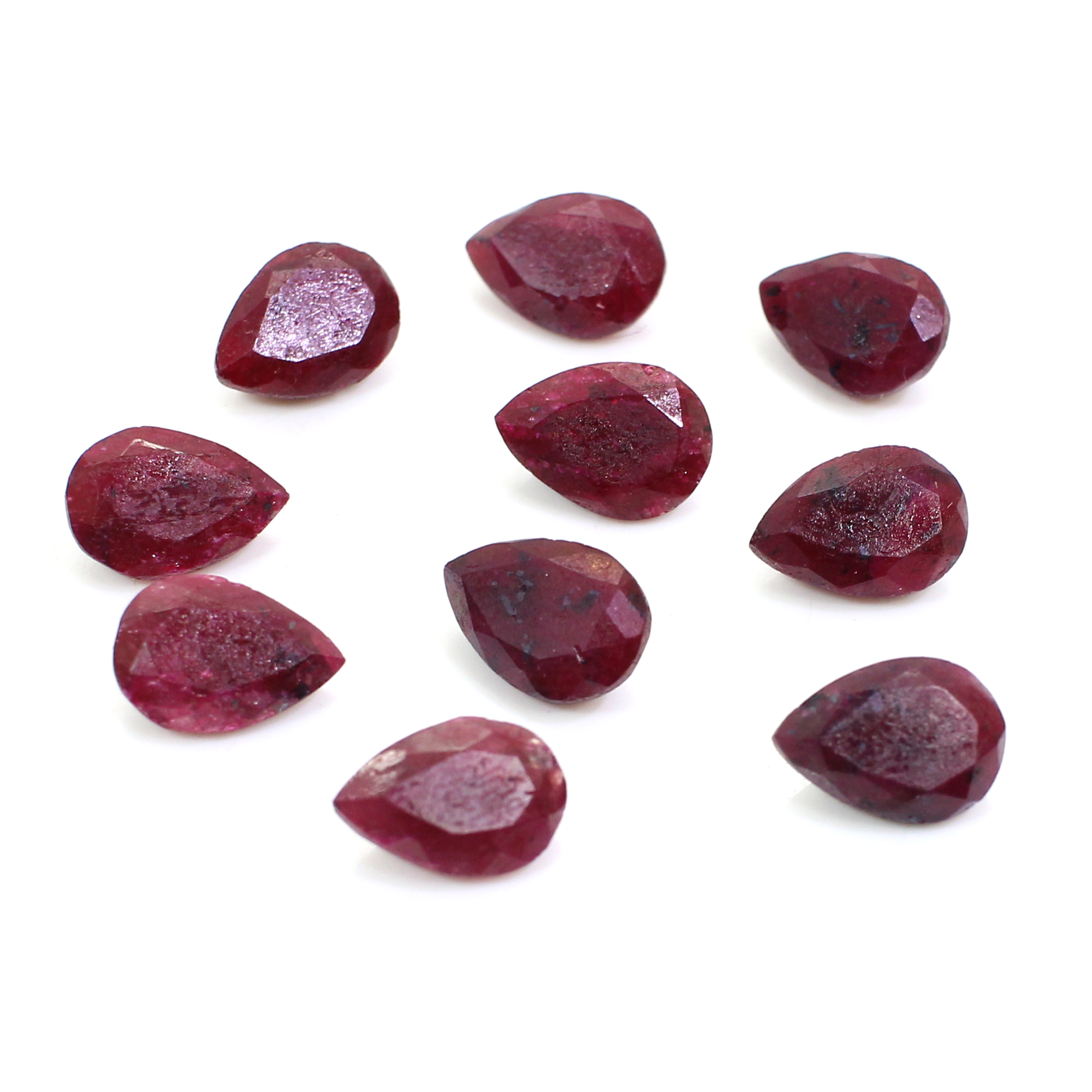 Natural Ruby Corundum 10x7mm Pear Cut 305 Cts