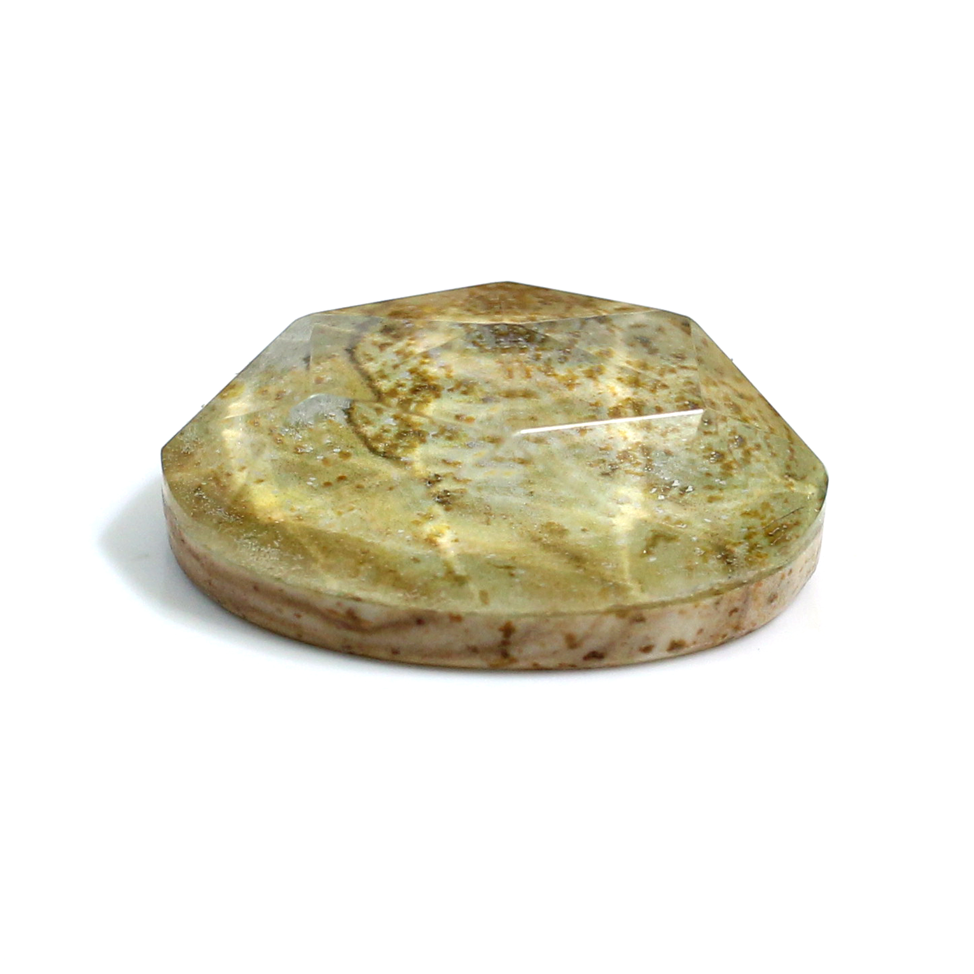 Natural Crystal and Picture Jasper 18x13mm Oval Doublet 1190 Cts