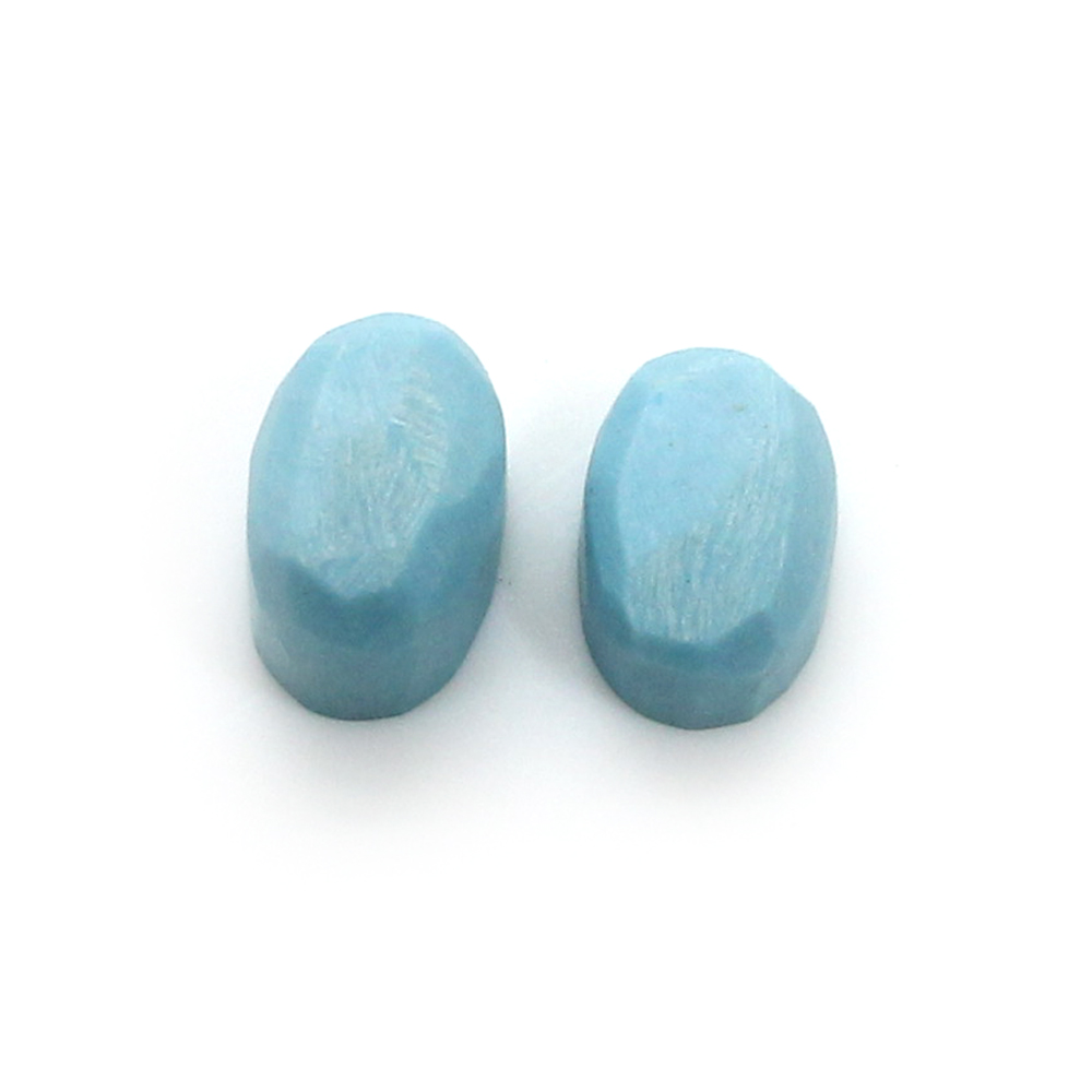 1 Pairs Synthetic Turquoise 550x350mm Oval Faceted 145 Cts