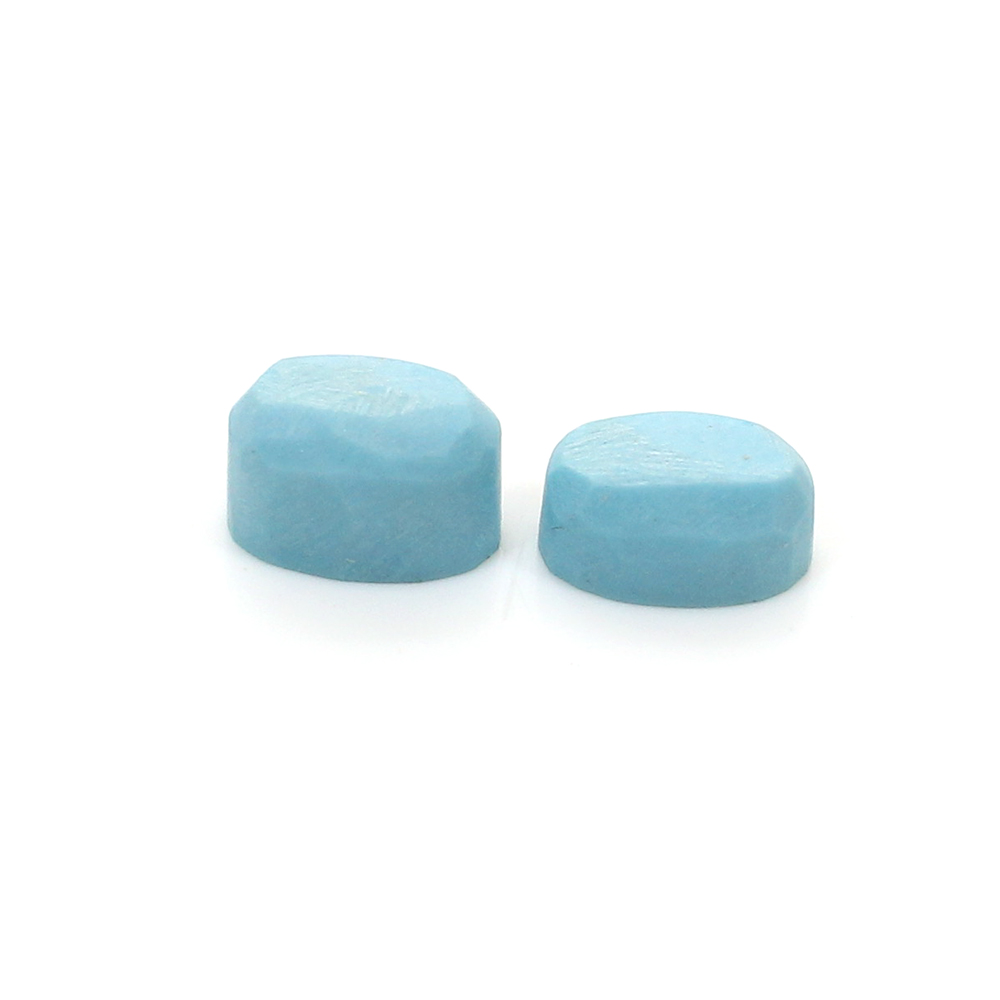 1 Pairs Synthetic Turquoise 550x350mm Oval Faceted 145 Cts