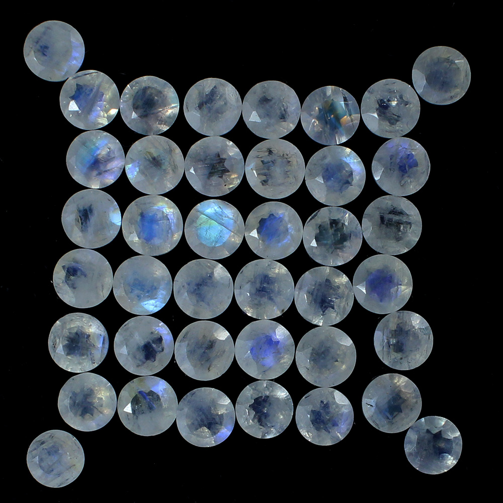 40 Pcs Natural Rainbow Moonstone 4mm Round Cut 1040 Cts Wholesale Lots