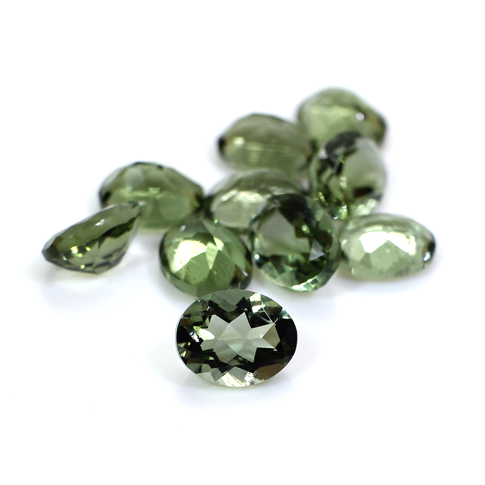 10 Piece Natural Moldavite 5x4mm Oval Cut 4Cts