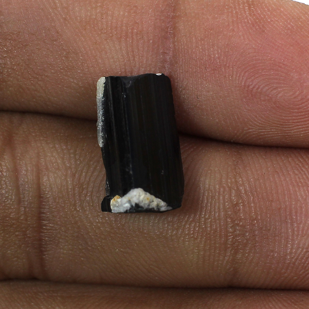 Natural Black Tourmaline 14x8mm Raw Rock 685 Cts