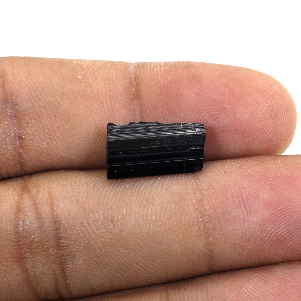 Natural Black Tourmaline 14x6mm Raw Rock 565 Cts