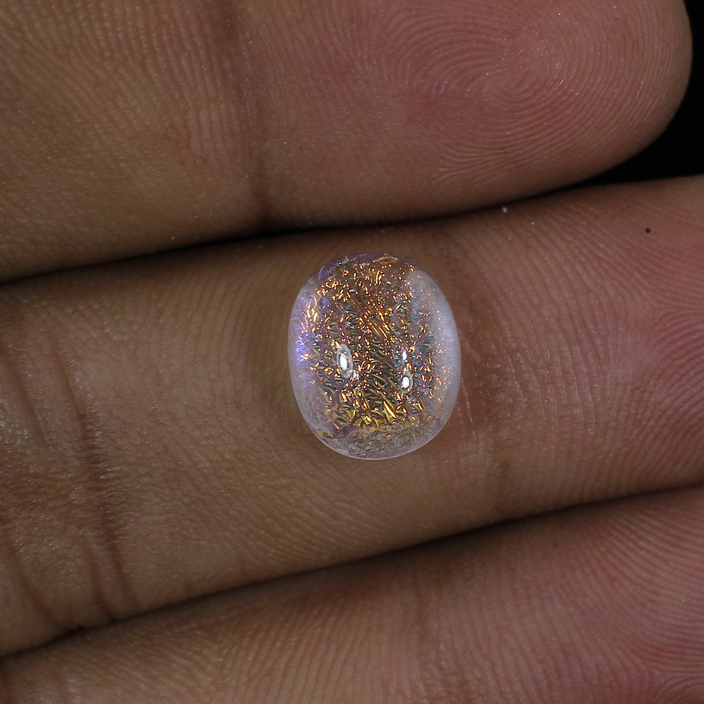 Synthetic Ethiopian Opal 10x9 Oval Cabochon 390 Cts