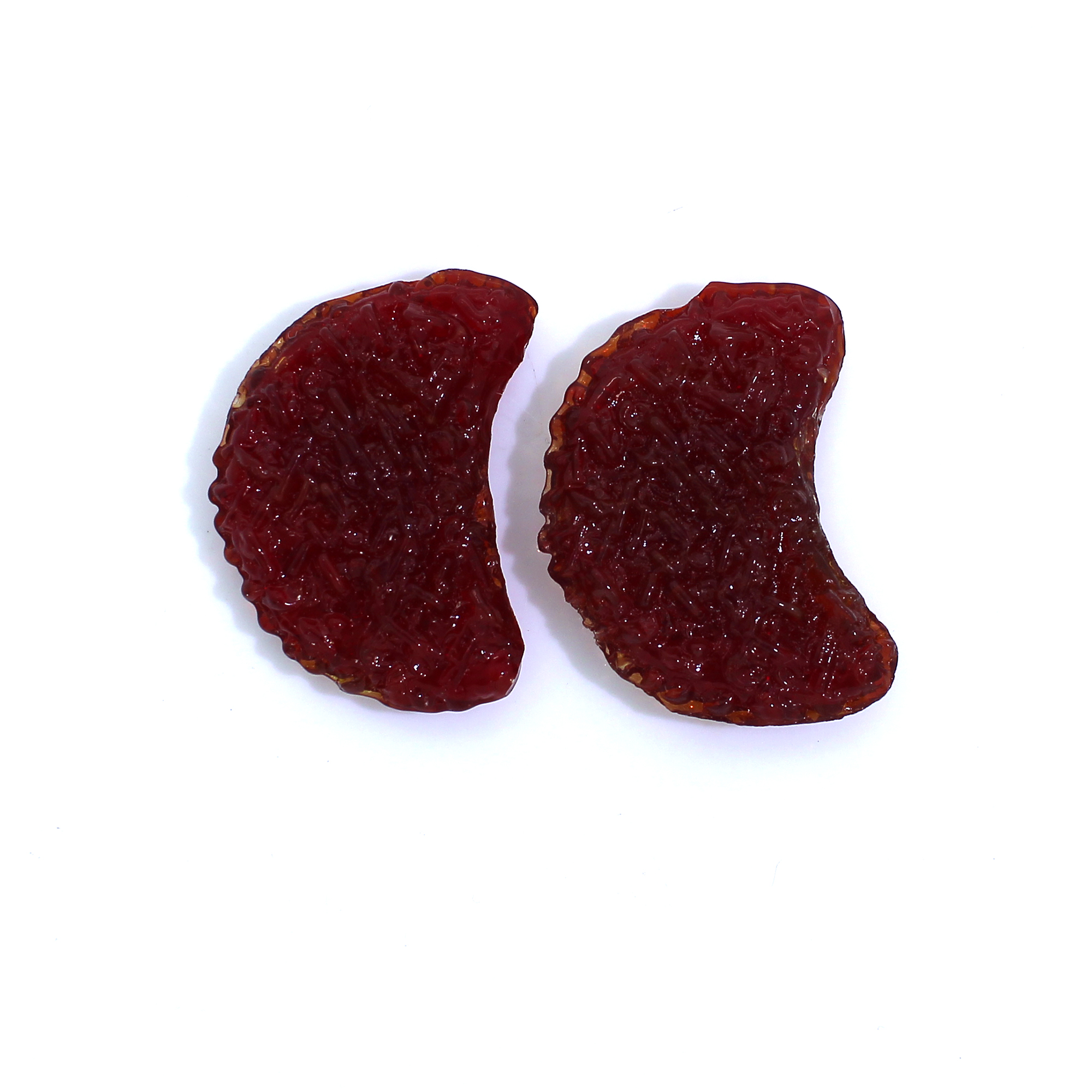 2 Pcs Red Moldavite 31x21mm Half Moon 950 Gram