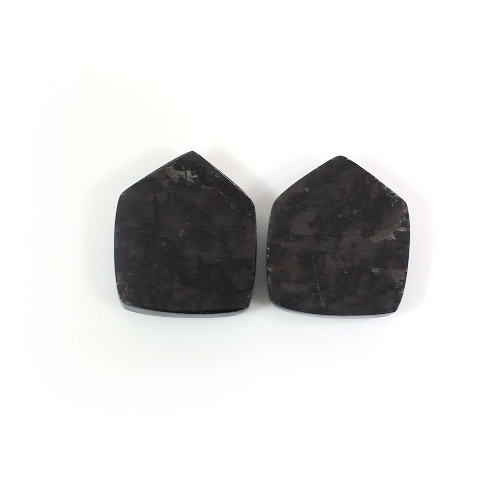 1 Pairs Natural Hypersthene Spectrolite 14x12mm Pentagon Cabochon 1445 Cts
