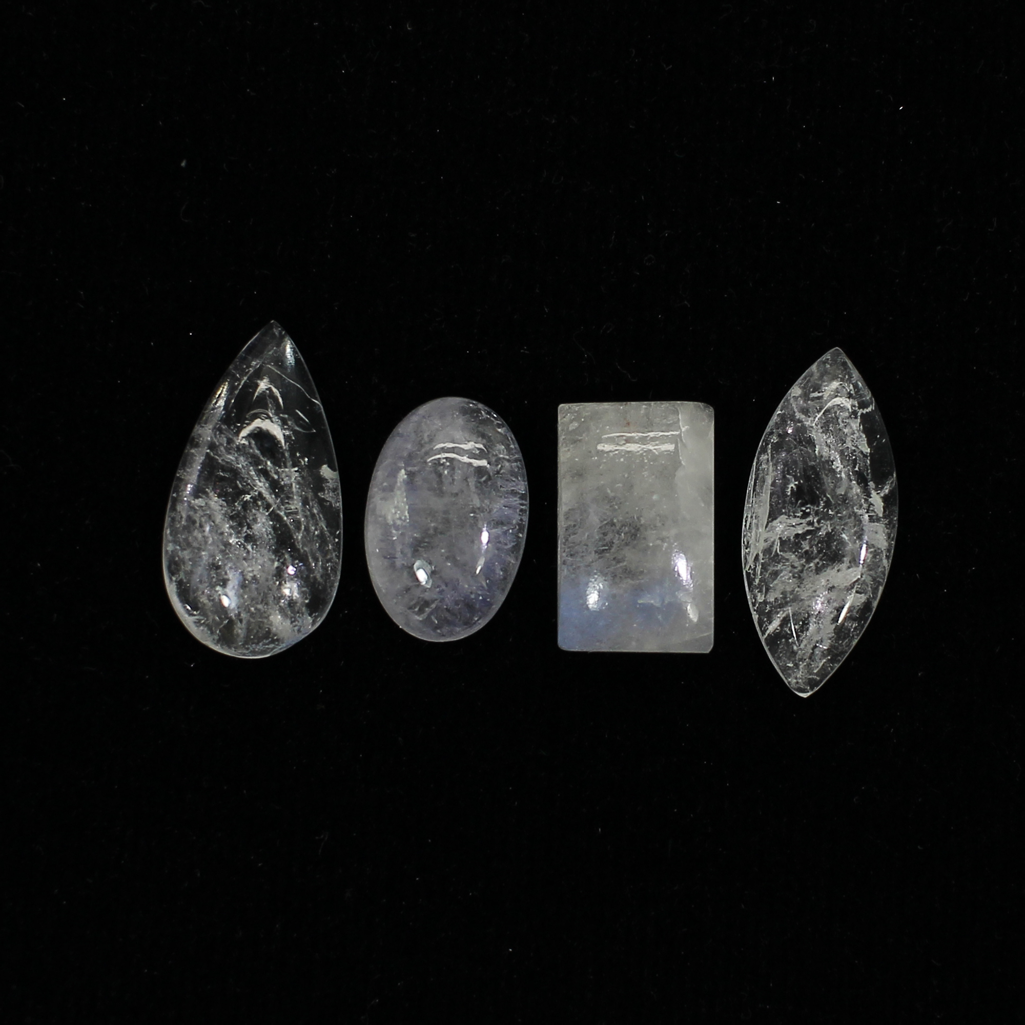 Dumortierite Quartz Mix Shape Cabochon 20 Cts 4Pcs